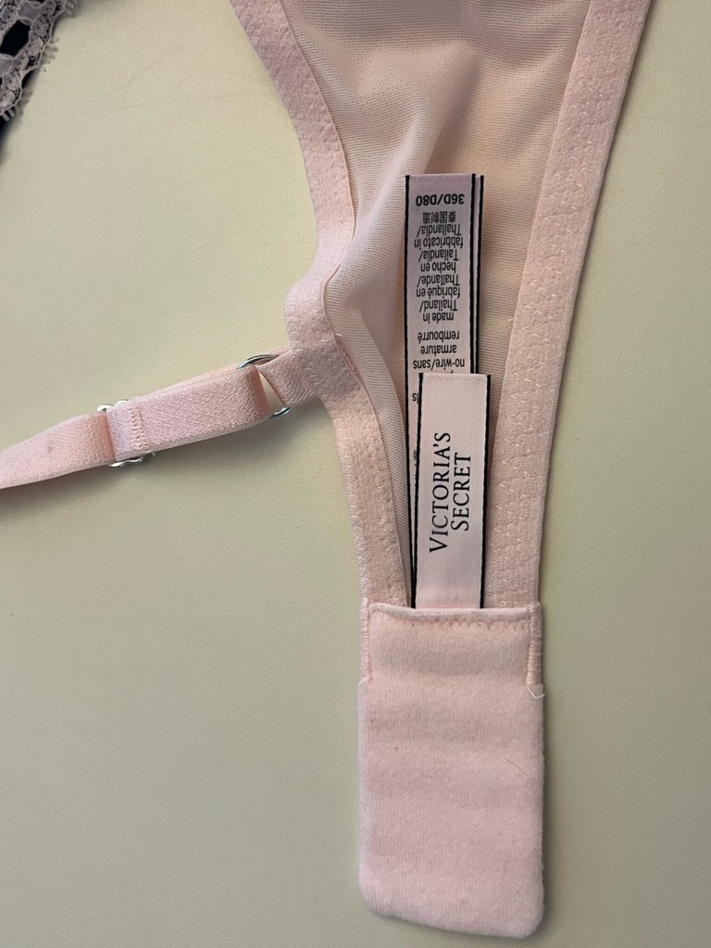 Victoria's Secret Pink Lace Wireless Bra with Decorative Straps - Picture 5 of 6